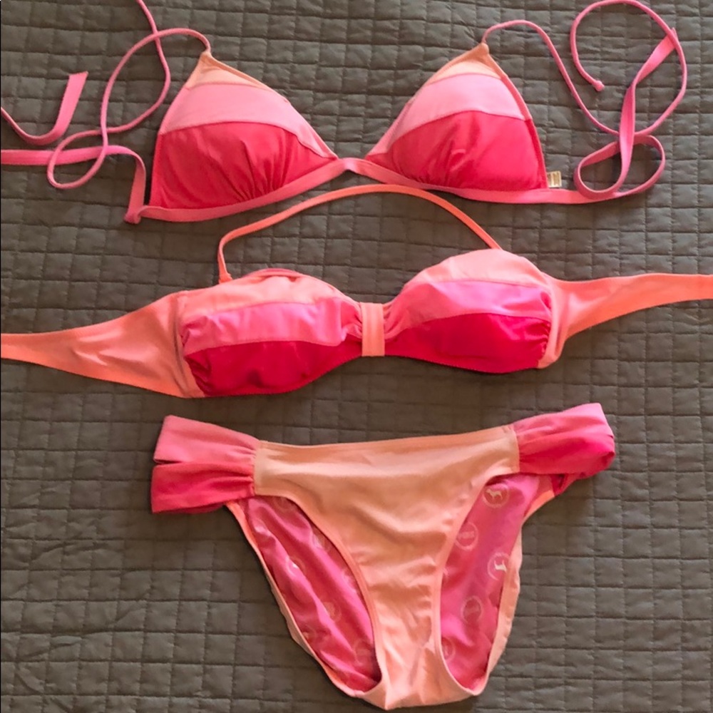 Victoria’s Secret Pink swimsuit set with 2 tops.